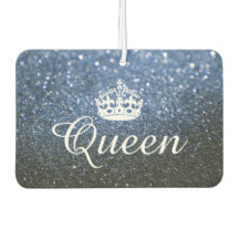 Air Freshener - Queen Crown Glitzer Blue