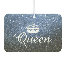 Air Freshener - Queen Crown Glitzer Blue Autolufterfrischer
