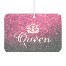 Air Freshener - Queen Crown Glitzer Pink