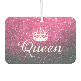 Air Freshener - Queen Crown Glitzer Pink Autolufterfrischer