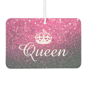 Air Freshener - Queen Crown Glitzer Pink Autolufterfrischer