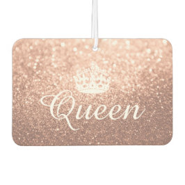 Air Freshener - Queen Crown Glitzer Rose Gold Autolufterfrischer
