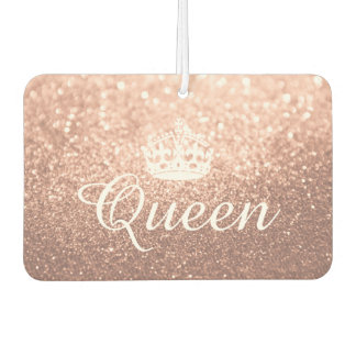 Air Freshener - Queen Crown Glitzer Rose Gold Autolufterfrischer
