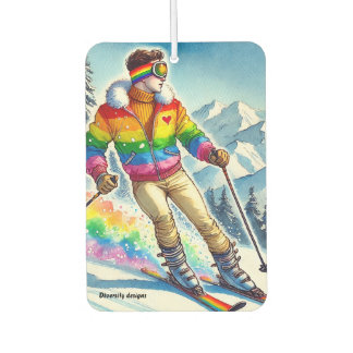 Air Freshener - Skifahren mit Stolz Autolufterfrischer
