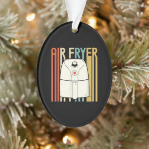 Air Fryer Master Cook Food  Retro-Huhn Ornament