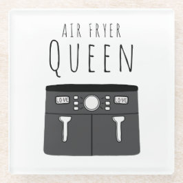 Air Fryer Queen Beverage Glasuntersetzer