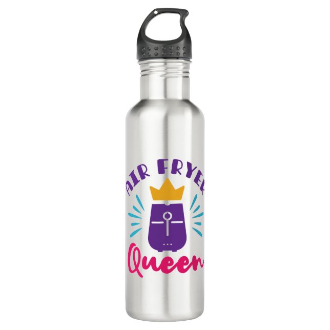 Air Fryer Queen Cook Cooking Koch Girls Edelstahlflasche (Vorderseite)