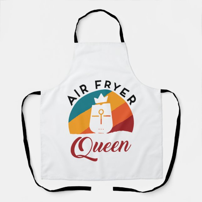 Air Fryer Queen Fried Food Cooking Cook Schürze (Vorderseite)