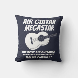 Air Gitarre Megastar immer bescheiden Kissen