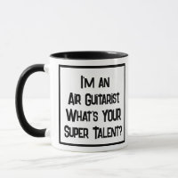Air Guitariste Super Talent. Mug à café à deux ton