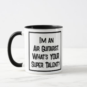 Air Guitariste Super Talent. Mug à café à deux ton