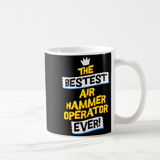 Air Hammer Operator, Funny Job Occupation  Kaffeetasse (Rechts)