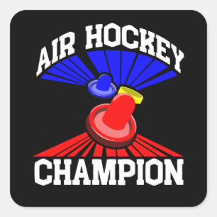 Air Hockey Champion Quadratischer Aufkleber