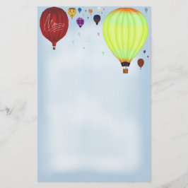 Air Mail ~Hot Air Balloons~ Stationery Briefpapier
