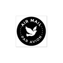 AIR MAIL PAR AVION エアメールスタンプ 鳥 bird birds ラバースタンプ