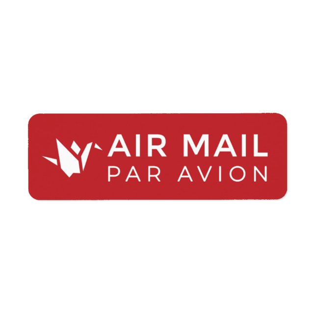 AIR MAIL PAR AVION 折 エ ア り 鶴 鳥   シ Origami vogel  (Vorne)