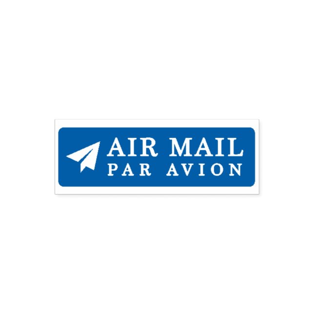 AIR MAIL PAR AVION 紙飛行機 エアメールスタンプ paper airplane セ Permastempel (Design)