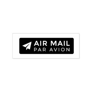 AIR MAIL PAR AVION 紙飛行機 エアメールスタンプ paper airplane ラ Gummistempel
