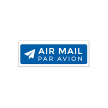 AIR MAIL PAR AVION 紙飛行機 エアメールスタンプ paper airplane o