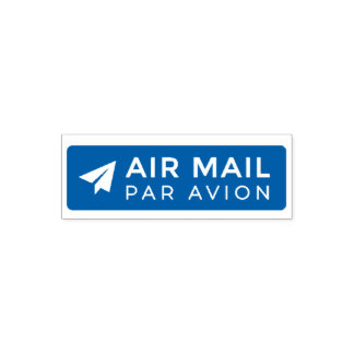 AIR MAIL PAR AVION 紙飛行機 エアメールスタンプ paper airplane o Permastempel