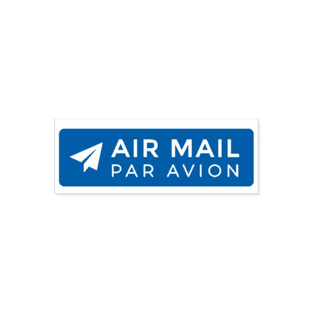 AIR MAIL PAR AVION 紙飛行機 エアメールスタンプ paper airplane o Permastempel (Design)