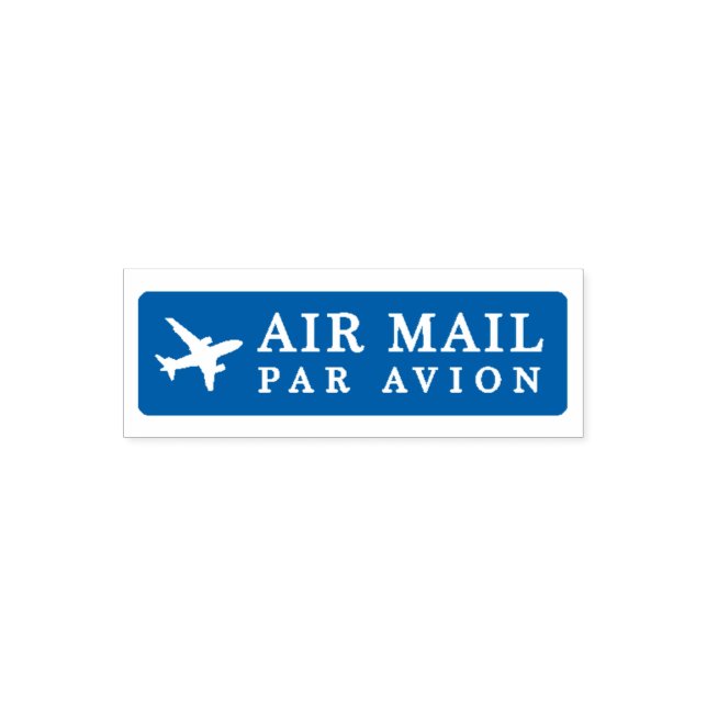 AIR MAIL PAR AVION 飛行機 エアメールスタンプ airplane セルフインキング Permastempel (Design)