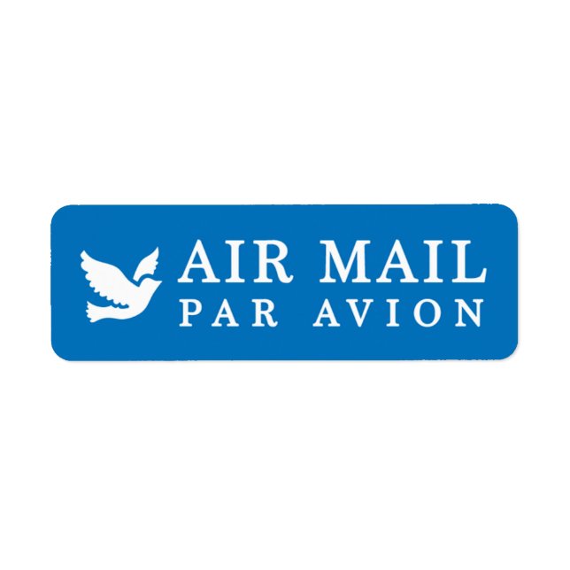 AIR MAIL PAR AVION 鳥 エアメールシール bird birds ラベル (Vorne)