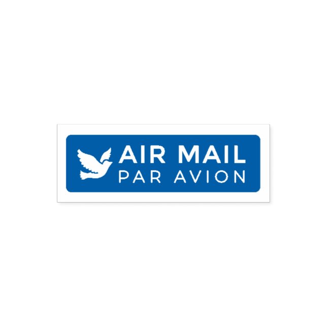 AIR MAIL PAR AVION 鳥 エアメールスタンプ bird birds セルフインキング Permastempel (Design)