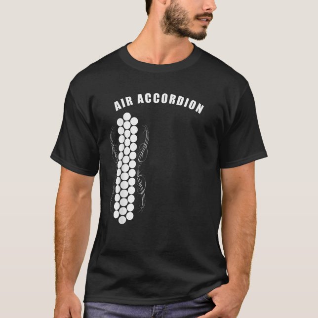 Air Mime unsichtbare Vortäuschung Accordion Musik  T-Shirt (Vorderseite)