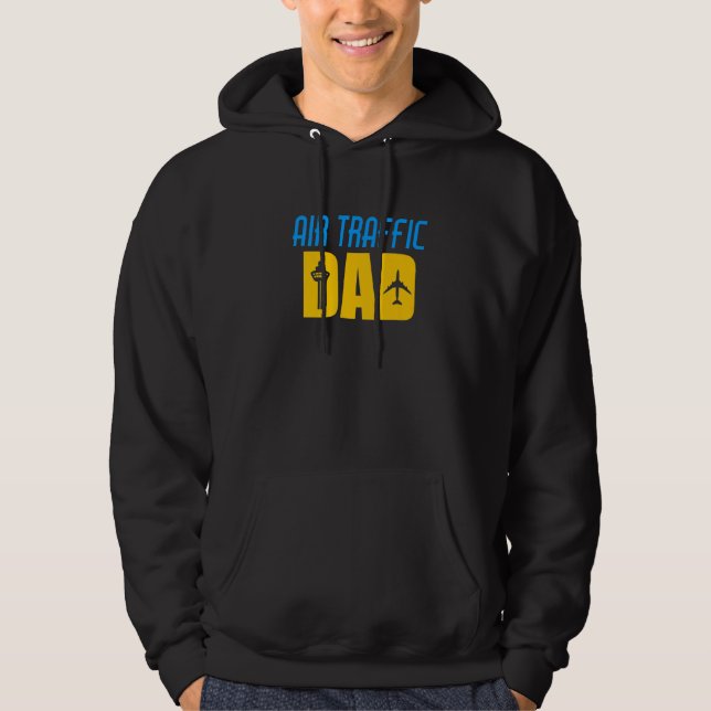 Air Traffic Dad Aviation Controller Airplane Lover Hoodie (Vorderseite)