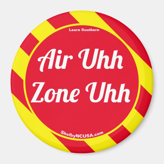 Air Uhh Zone Uhh Red/Yellow Magnet (Vorne)
