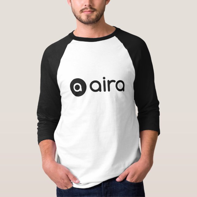 Aira Logo Hommes Basic 3/4 Manches Raglan T-Shirt (Devant)