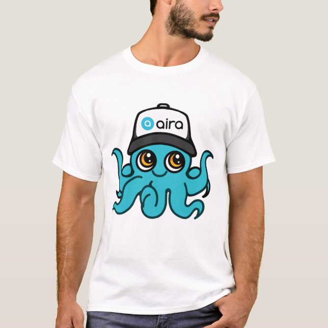 Aira Mascot Hoodie White - Octopus T-Shirt (Vorderseite)
