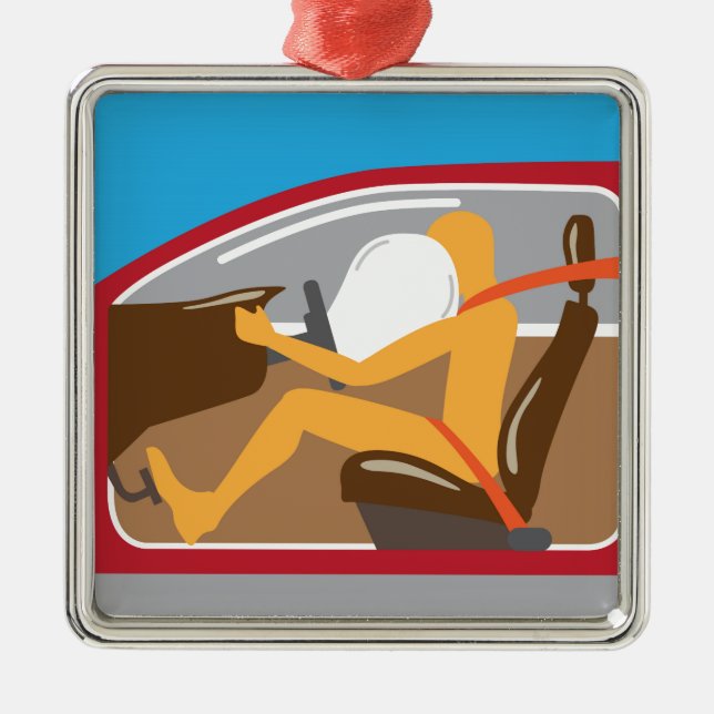 Airbag-Sicherheitsgurtarbeiten Ornament Aus Metall (Vorne)