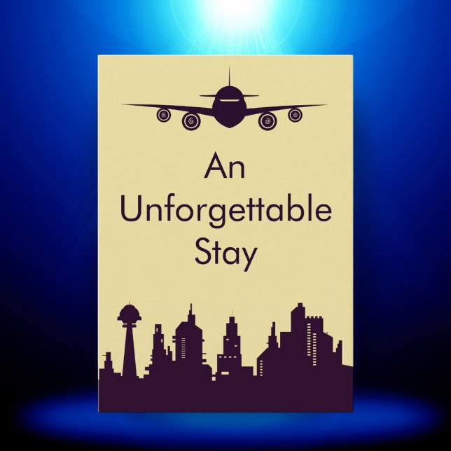 Airbnb Host Custom City Stay Flat Greeting Card Dankeskarte (Von Creator hochgeladen)