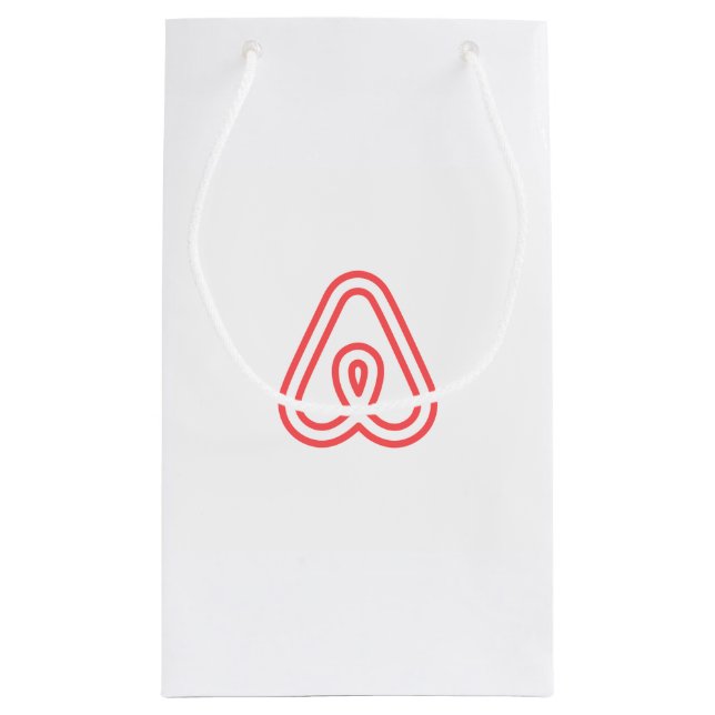 Airbnb Icon & Logo Geschenktasche Kleine Geschenktüte (Rückseite)