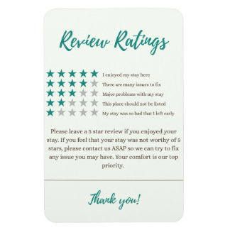 Airbnb Ratings 5 Sterne Kühlschrank Magnetic Guest Magnet