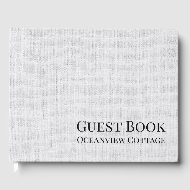 Airbnb Vacation Rental Woven Minimalistisch Modern Gästebuch (Vorderseite)