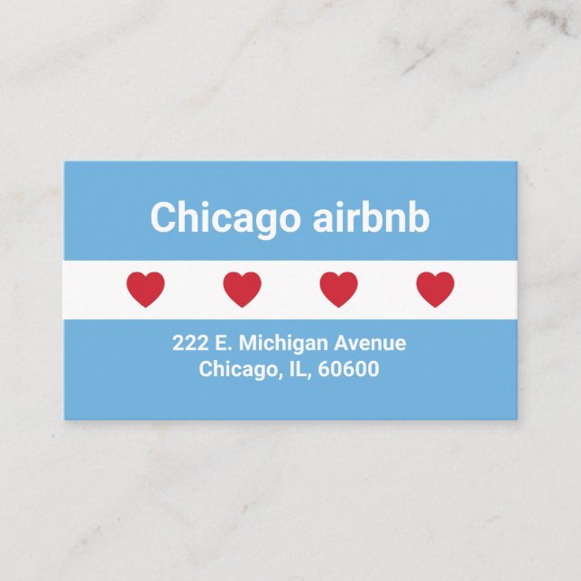 Airbnb | Visitenkarte | Chicago (Vorderseite)