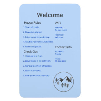 Airbnb Vrbo Begrüßungssignaturenhandbuch Magnet