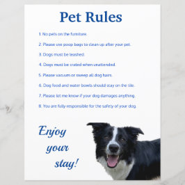 Airbnb Vrbo Pet Rules Signieren Template Zuhause F