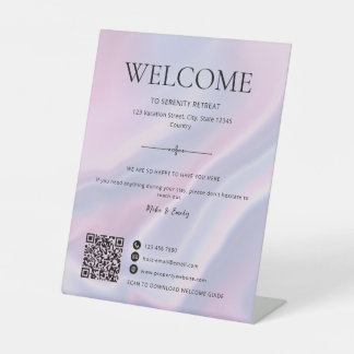 Airbnb Willkommens-Ferienhausvermietung QR-Code Pi Sockelschild
