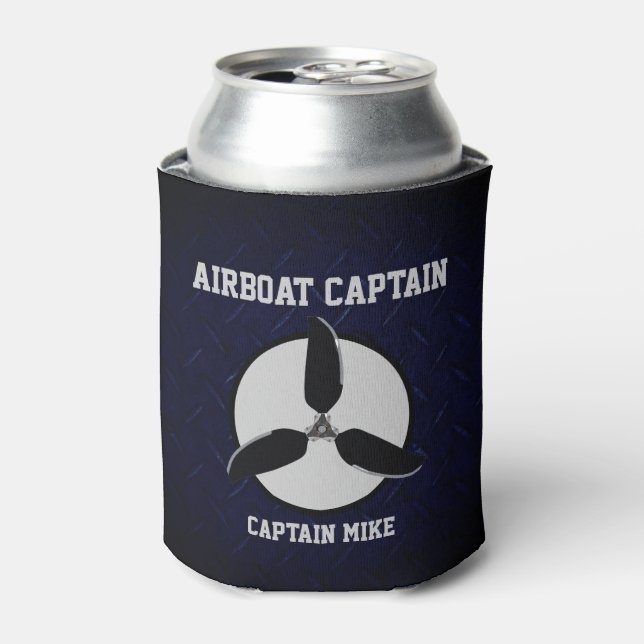Airboat Captain Add Name Beer Cooler Dosenkühler (Kanne Vorderseite)