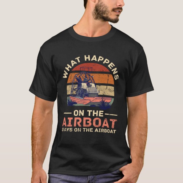 Airboat Fanboat Rc Hydroplane Racing Swamp Boat Ri T-Shirt (Vorderseite)