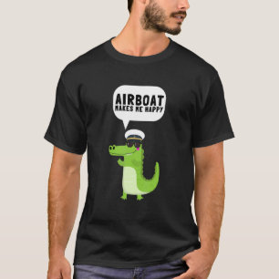 Airboat Swamp Hydroplane Fanboat Airboothover T-Shirt