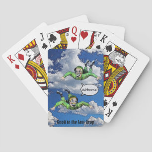 Airborne, army jump paratrooper, army cartoon spielkarten