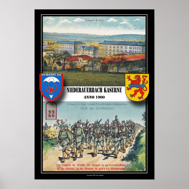 Airborne Barracks Niederauerbach Poster (Vorne)