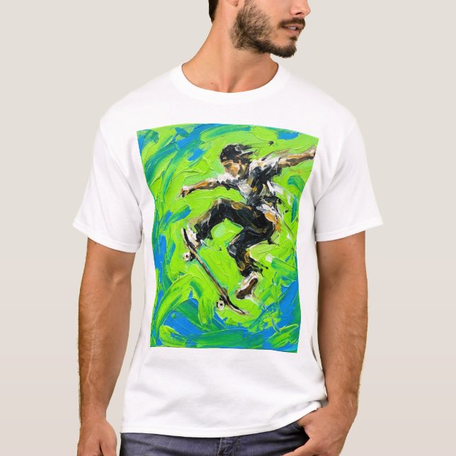 Airborne Trick – Skate Pulse in Motion T-Shirt (Vorderseite)