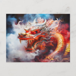 Airbrush Elegance: Illustration for the Year of th Postkarte