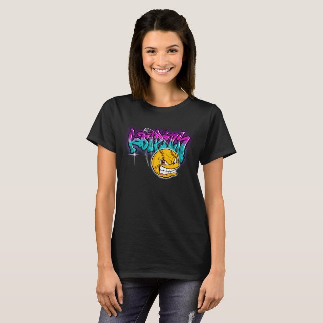Airbrush Fastpitch graffiti softball T-Shirt (Devant entier)